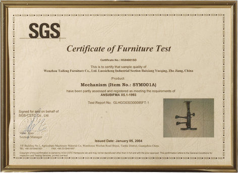 SYM001A SGS證書